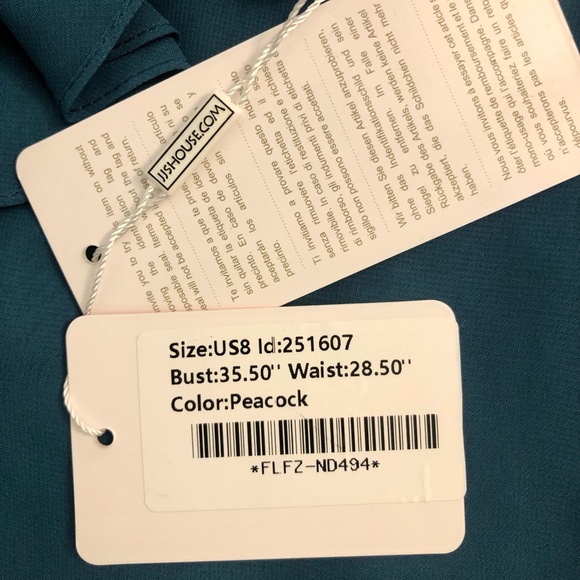 NEW Sheath / Column V-Neck Floor-Length Formal Dress w/ Ruffles - Picture 13 of 14